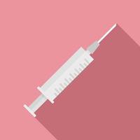 Syringe icon, flat style vector