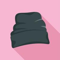 icono de gorro, estilo plano vector