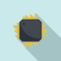 Smartphone processor icon, flat style vector