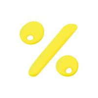 Percent sign icon, cartoon style vector