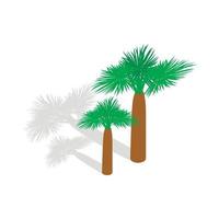 Palms icon in isometric 3d style vector