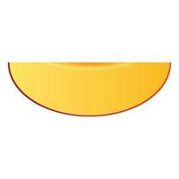 Piece of mango icon, realistic style vector