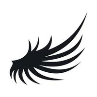 Wing icon, simple style vector