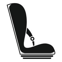 icono de asiento de coche de bebé, estilo simple vector