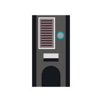 Coffee vending machine icon, flat style vector