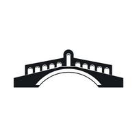 Bridge icon, simple style vector