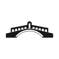 Bridge icon, simple style vector