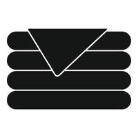 Stack blanket icon, simple style vector