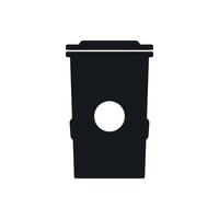 Trash can icon, simple style vector