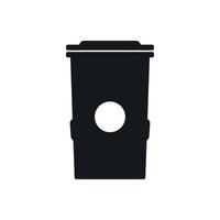 Trash can icon, simple style vector