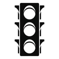 Classic traffic lights icon, simple style vector