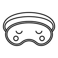 Rest sleeping mask icon, outline style vector