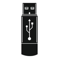 Portable flash drive icon, simple style vector