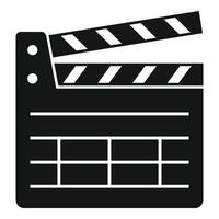 Director clapper icon, simple style vector