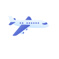 Passenger plane flying in the sky side view. travel concept png