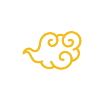 Golden cloud pattern. Chinese clouds for Chinese New Year decorations png