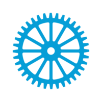 ícone da roda dentada. engrenagem da máquina para definir ideias para impulsionar os negócios por meio da inovação. png