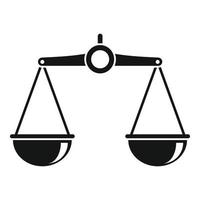 Judge balance icon, simple style vector