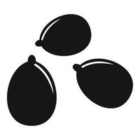 Pumpkin seed icon, simple style vector