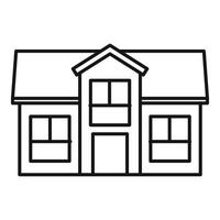 Residential cottage icon, outline style vector