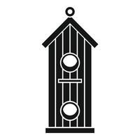 Double bird house icon, simple style vector