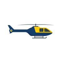 icono de helicóptero de policía, estilo plano vector