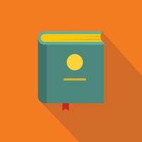 Book encyclopedia icon, flat style vector