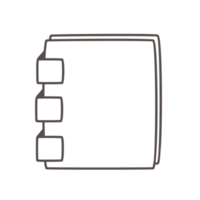 opsommingsteken dagboek doodle set. handgetekende planner notebook-elementen png