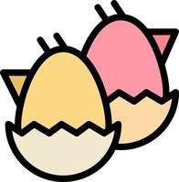 Egg Baby Easter Nature Business Logo Template Flat Color vector