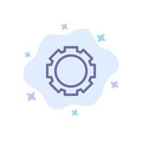 Gear Setting Instagram Blue Icon on Abstract Cloud Background vector