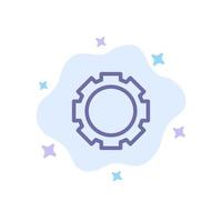 Gear Setting Instagram Blue Icon on Abstract Cloud Background vector