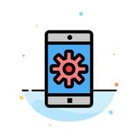 Application Mobile Mobile Application Setting Abstract Flat Color Icon Template vector