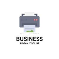 Digital printer printing hardware paper Flat Color Icon Vector