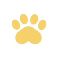 Dog and cat paws with sharp claws. cute animal footprints png