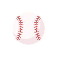 balle de baseball en cuir avec coutures piquées rouges. tournois populaires de softball. png