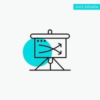 Strategic Business Plan Planning Graph turquoise highlight circle point Vector icon