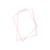 eleganter geometrischer rahmen der rosa rose für hochzeitskarte. png