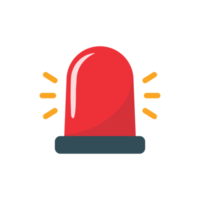 Emergency siren icon. Hazard warning light, ambulance route alarm png