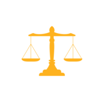 Richter skaliert das Symbol der Gerechtigkeit im Urteil der Richter in den Gerichten. png