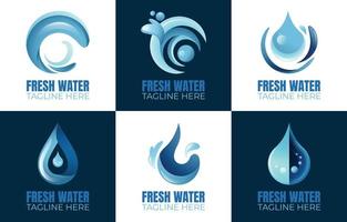 Fresh Water Logo Collection vector