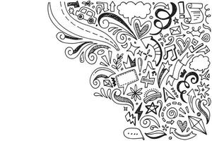 Creative doodle art hand drawn illustration design. vector