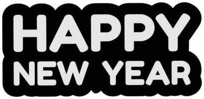 Happy new year lettering vector