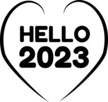 Happy new year 2023 text typography design vector