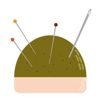 Needle bar. Knitting tool. Hobby time, handmade things vector