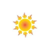 icono de ilustración de vector de sol