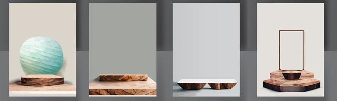 marble mock up, show cosmetic product display, Podium, stage pedestal or platform. 3d vector Abstract minimal ,scene geometric, forms, wood podium white background