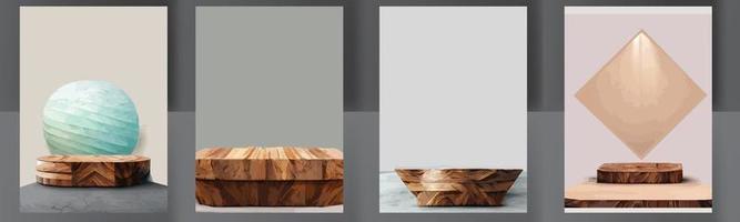 marble mock up, show cosmetic product display, Podium, stage pedestal or platform. 3d vector Abstract minimal ,scene geometric, forms, wood podium white background