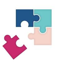 pieces of puzzle vector