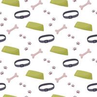pets items pattern vector
