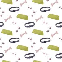 pets items pattern vector